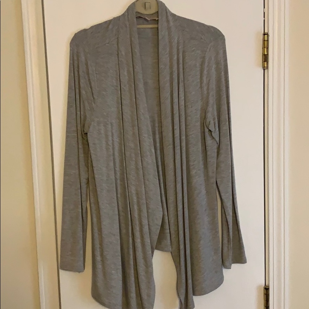 Philosophy Gray stretchy open cardigan